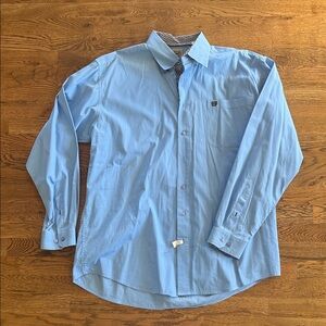 Cinch Men's Sky Blue Casual Button Down Shirt